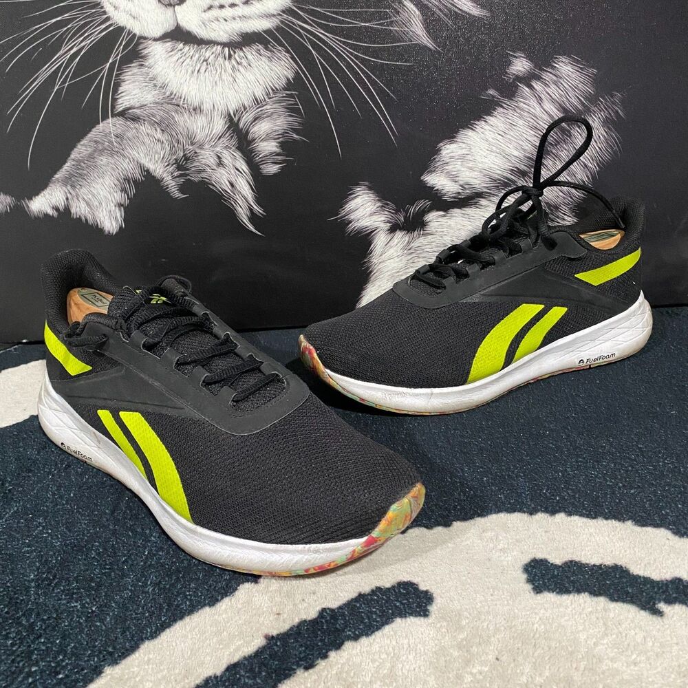 Reebok Energen Plus H00822 Athletic Sneaker Men's 11 Black Mesh Running Sports